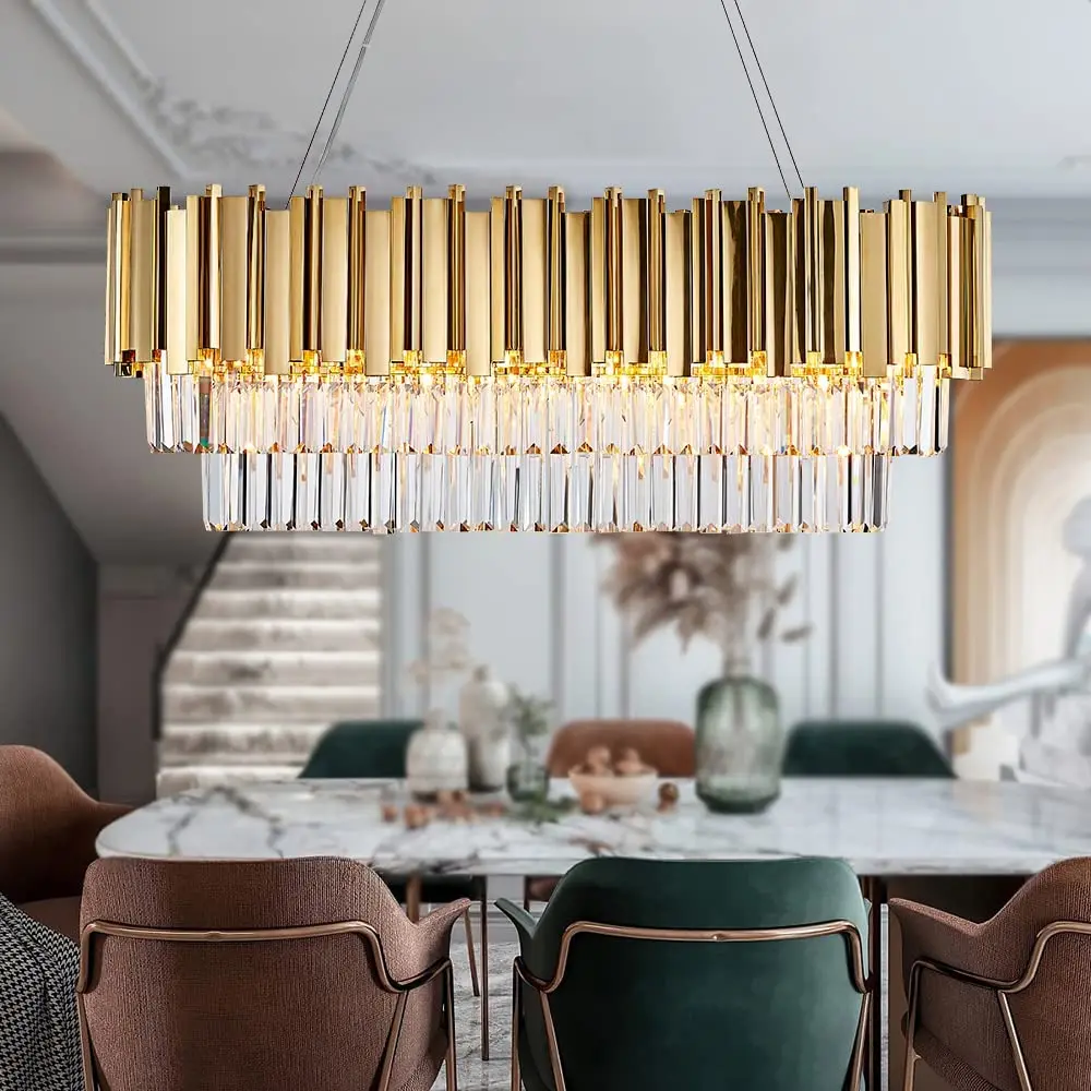 Commercial Kitchen Island - Lustre de luxe en cristal K9