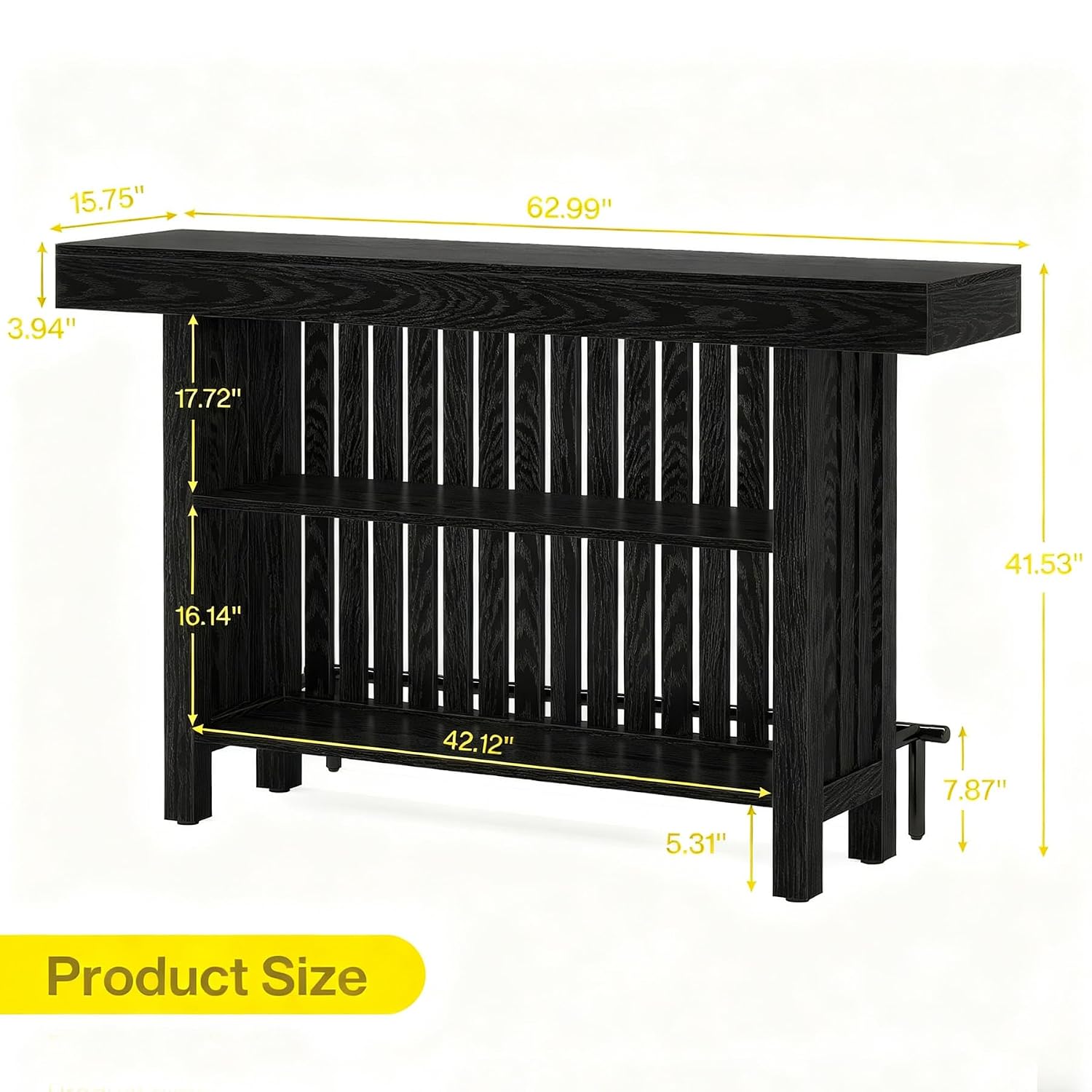 Commercial Kitchen Island - Table de bar avec repose-pieds, unité