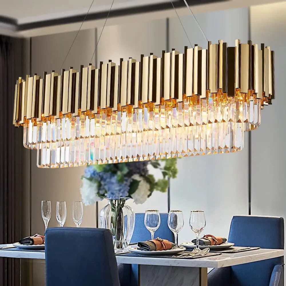 Lustre de luxe en cristal K9 d - Commercial Kitchen Island avis et prix