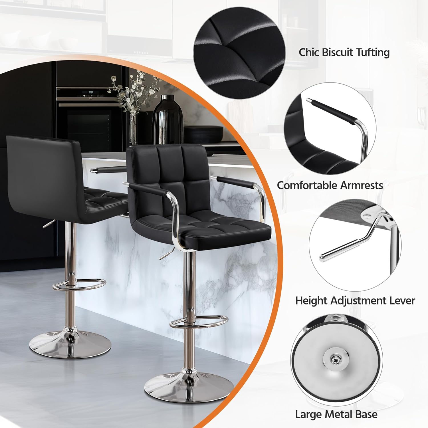 Ensemble de 2 tabourets de bar - Commercial Kitchen Island avis et prix