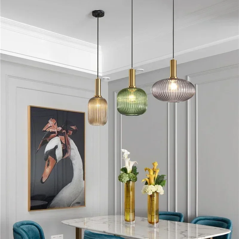 Vintage coloré verre rayé pend - Commercial Kitchen Island avis et prix