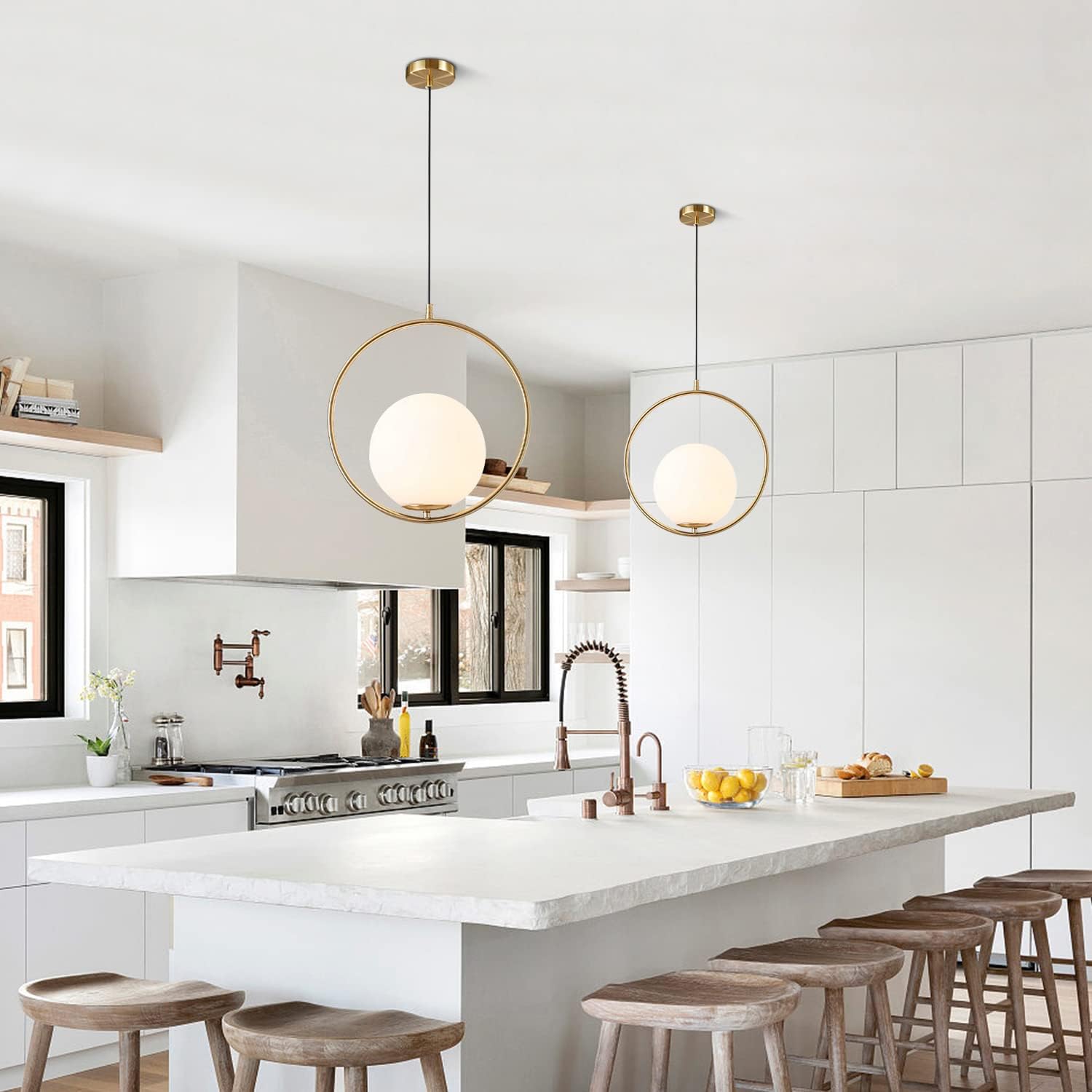 Lampes suspendues en PVC doré, - Commercial Kitchen Island avis et prix
